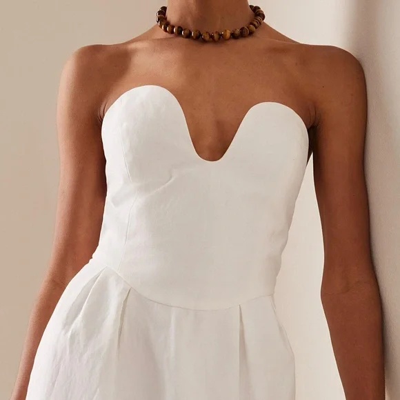 🌺🎉HP🎉🌺 NWT Mara Hoffman Isla Midi Dress White - Picture 2 of 16